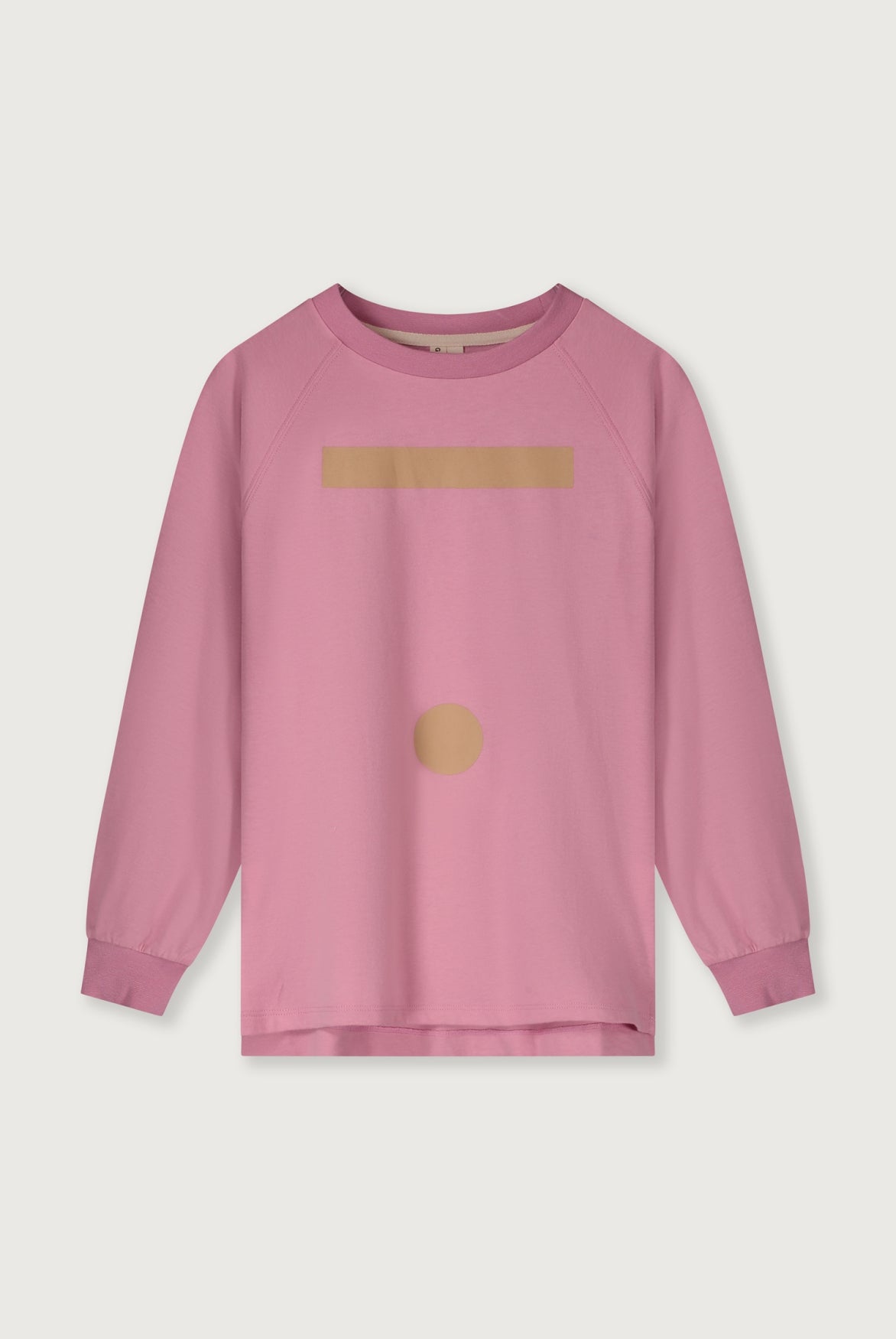Oversized L/S Tee w/ Logo | Bubblegum - Cookie Print