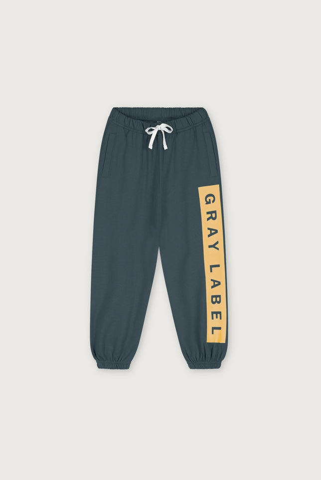Logo Track Pants | Blue Gray - Bright Cookie
