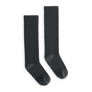 Lange Gerippte Socken | Pirate Black