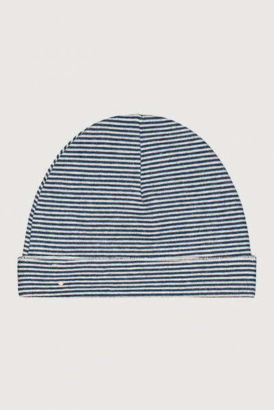 Baby Beanie | Blue Gray - Cream