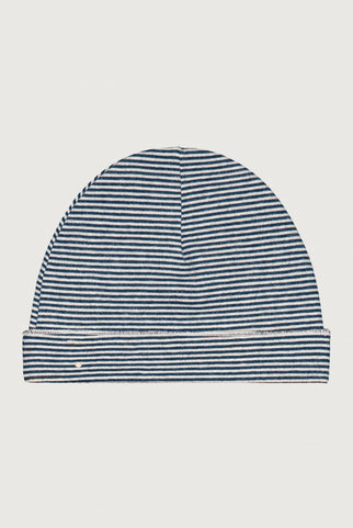 Baby Beanie | Blue Gray - Cream