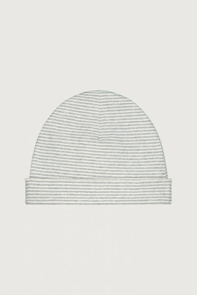 Baby Beanie | Gray Melange - Cream