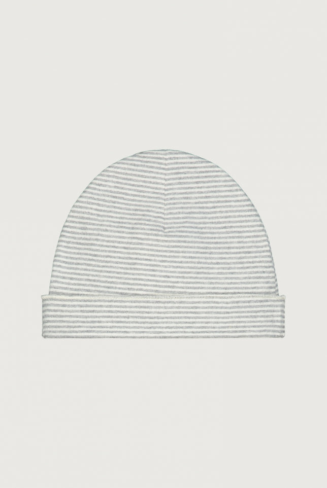Baby Beanie | Gray Melange - Cream