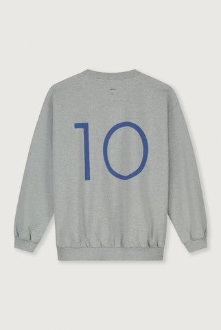 Birthday Sweater | Grey Melange - Blue Moon