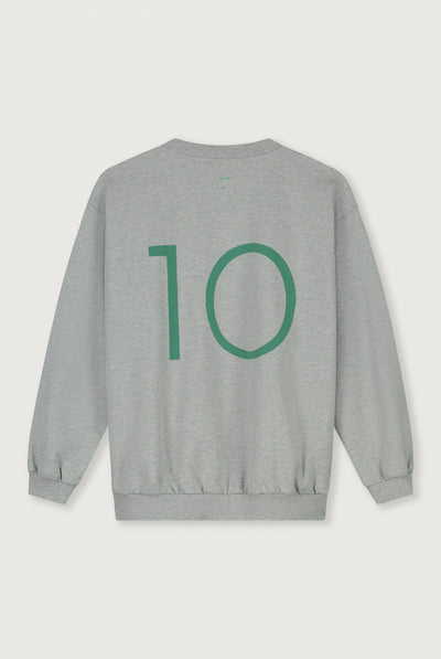Birthday Sweater | Gray Melange - Bright Green