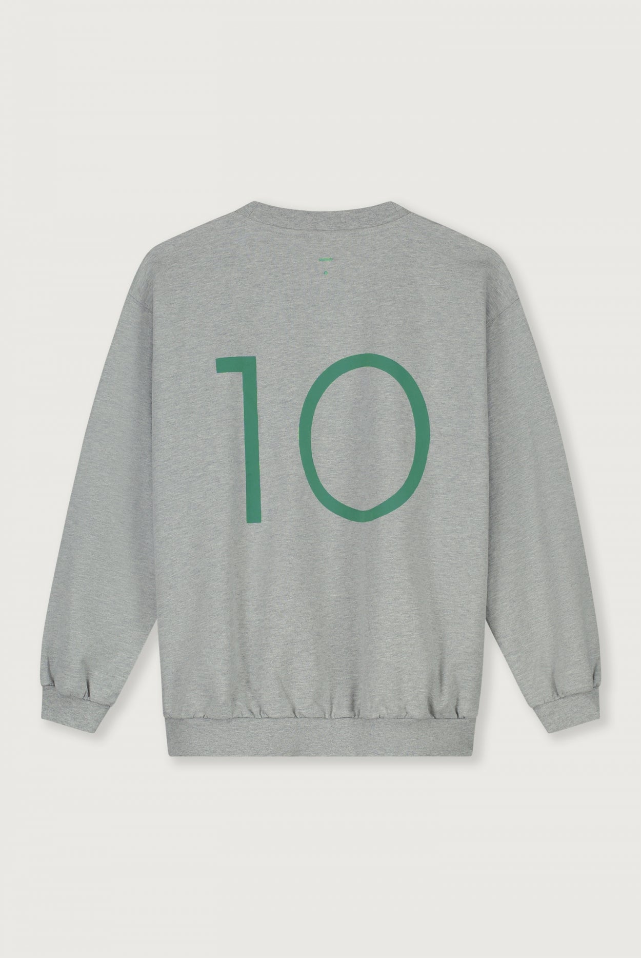 Birthday Sweater | Gray Melange - Bright Green
