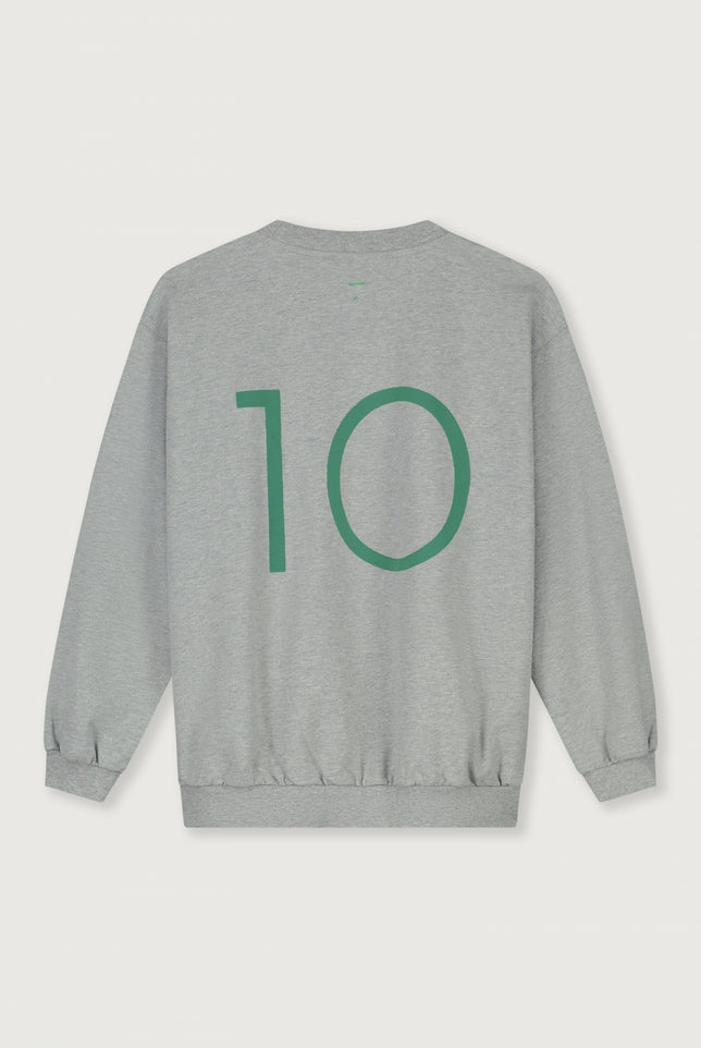 Birthday Sweater | Gray Melange - Bright Green