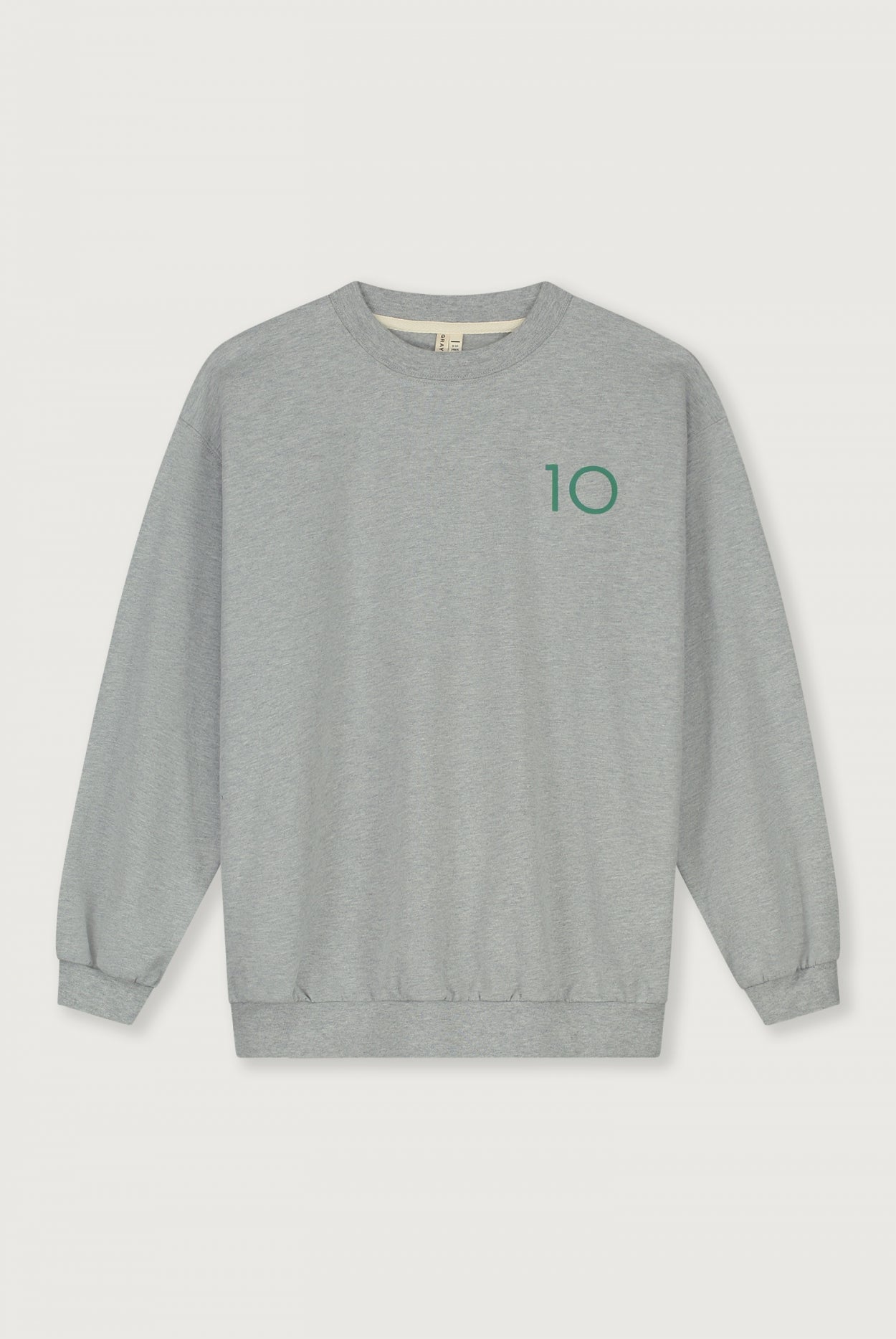 Birthday Sweater | Gray Melange - Bright Green