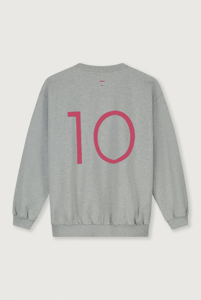 Birthday Sweater | Gray Melange - Cherry