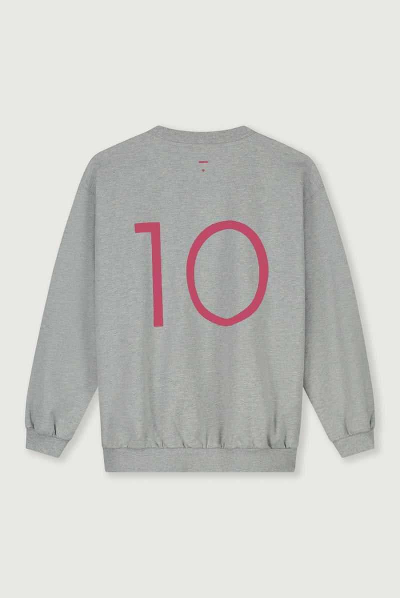 Birthday Sweater | Grey Melange - Cherry