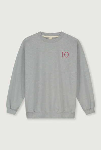 Birthday Sweater | Gray Melange - Cherry