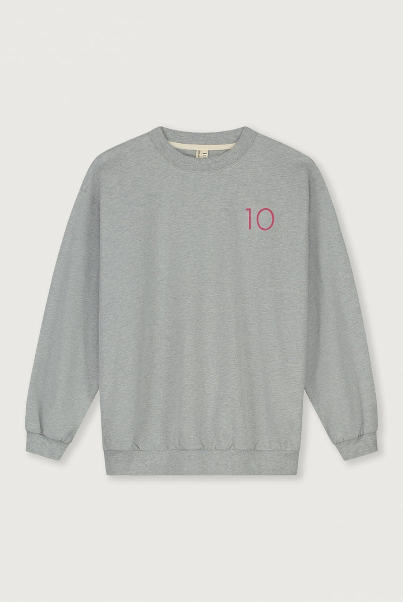 Birthday Sweater | Grey Melange - Cherry