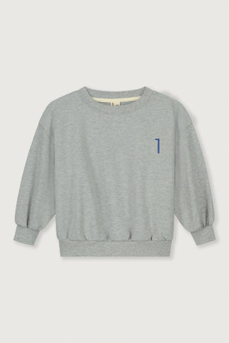 Birthday Sweater | Grey Melange - Blue Moon