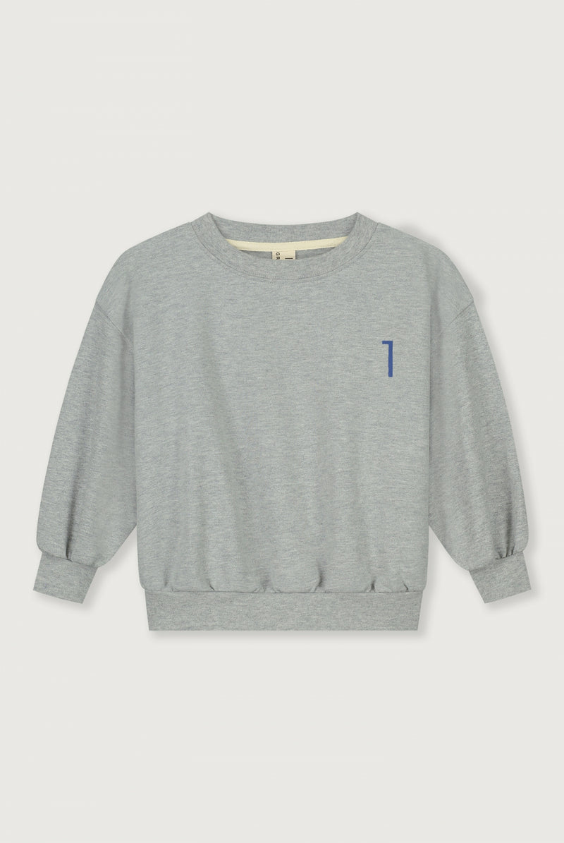 Birthday Sweater | Grey Melange - Blue Moon