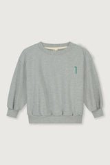 Birthday Sweater | Gray Melange - Bright Green