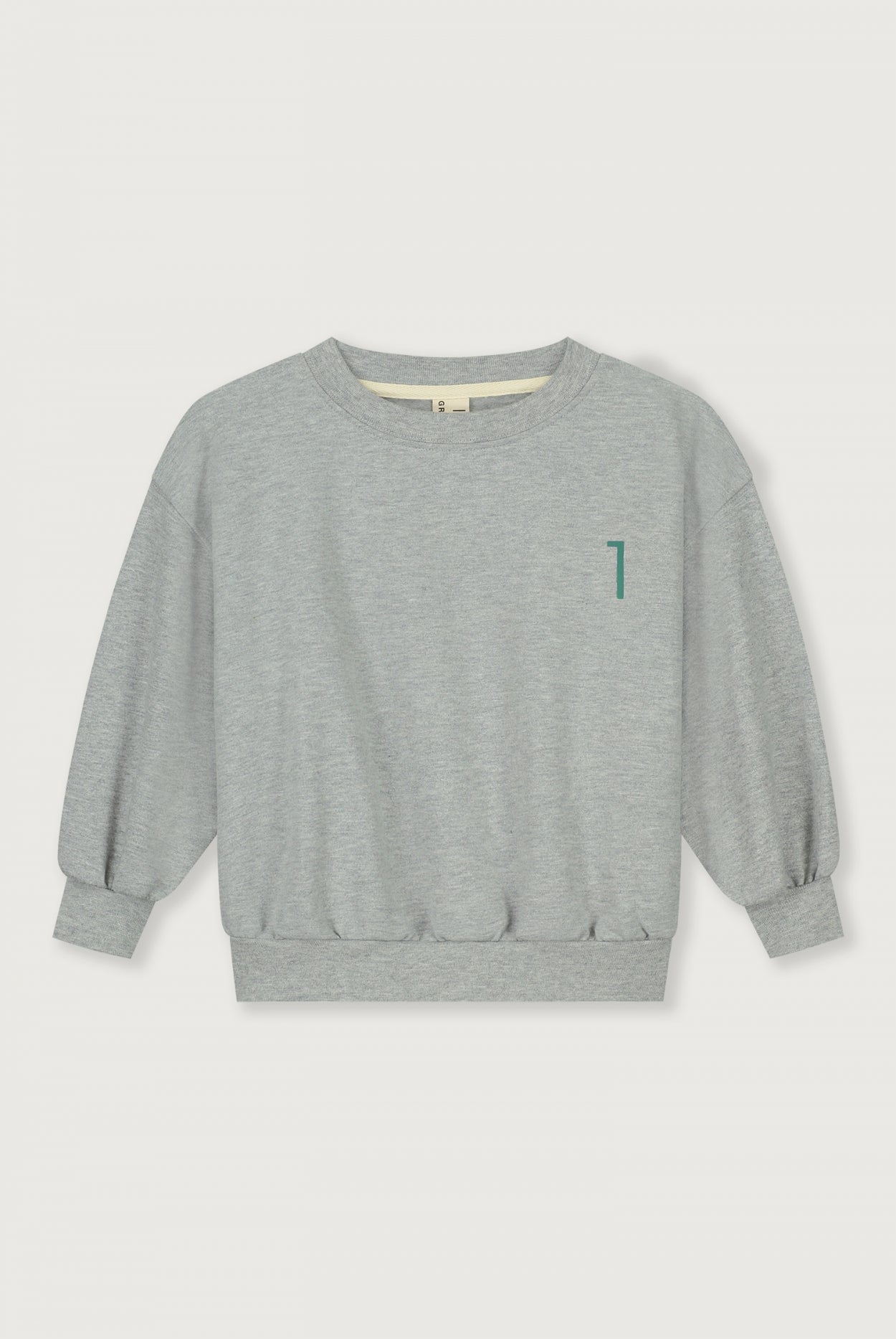 Birthday Sweater | Gray Melange - Bright Green