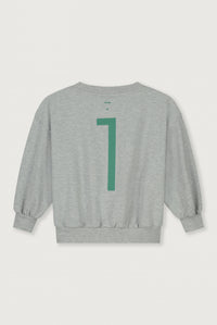 Birthday Sweater | Grey Melange - Bright Green