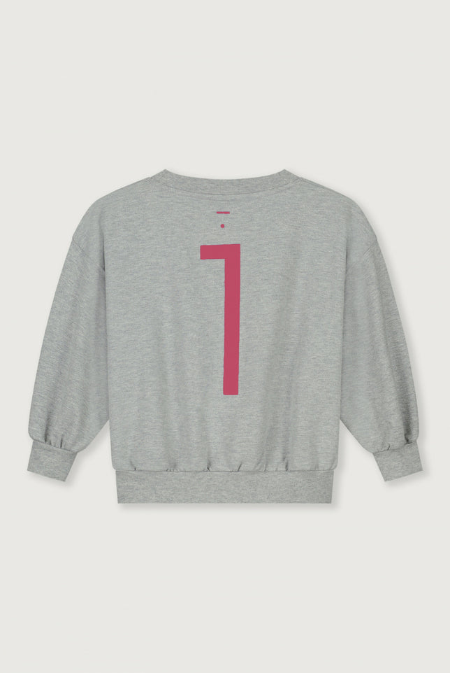 Birthday Sweater | Gray Melange - Cherry