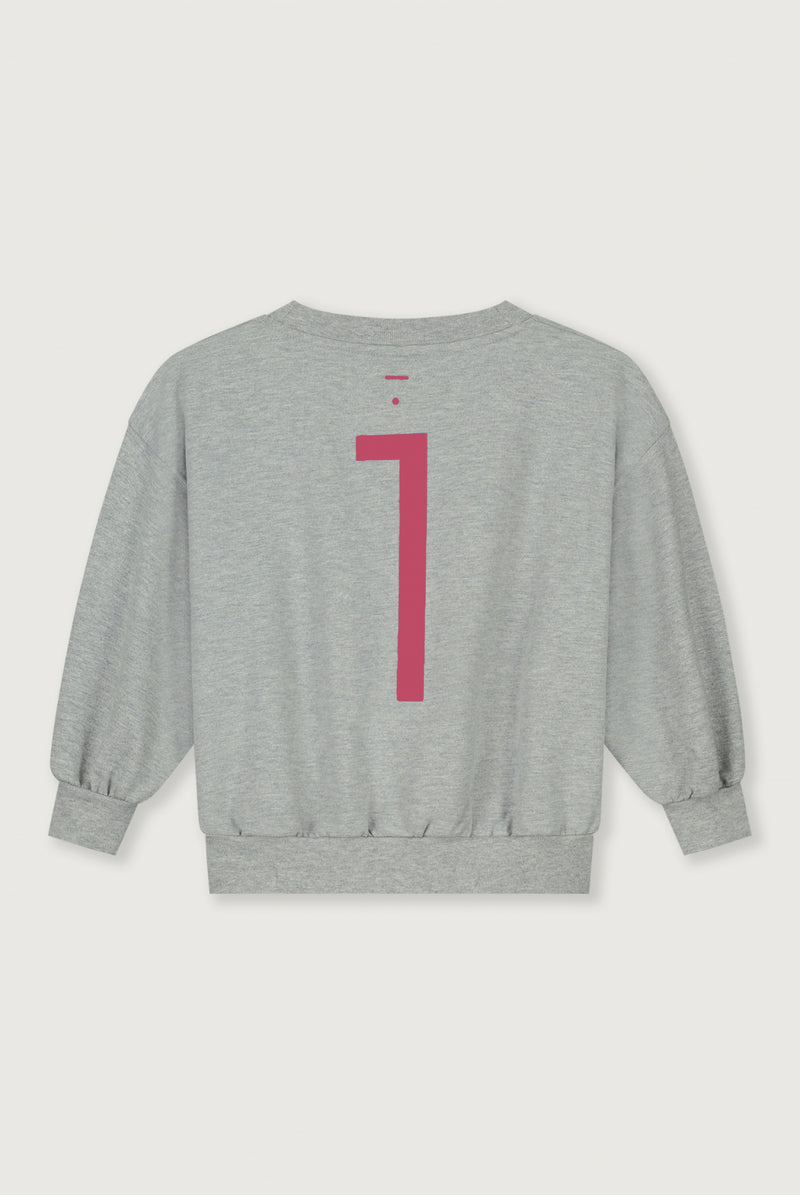 Birthday Sweater | Grey Melange - Cherry
