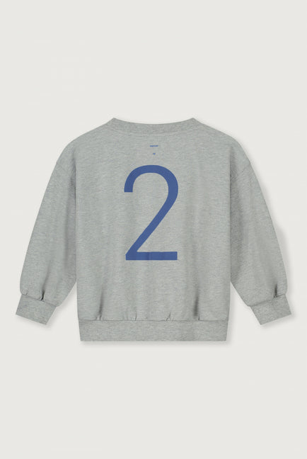 Birthday Sweater | Grey Melange - Blue Moon