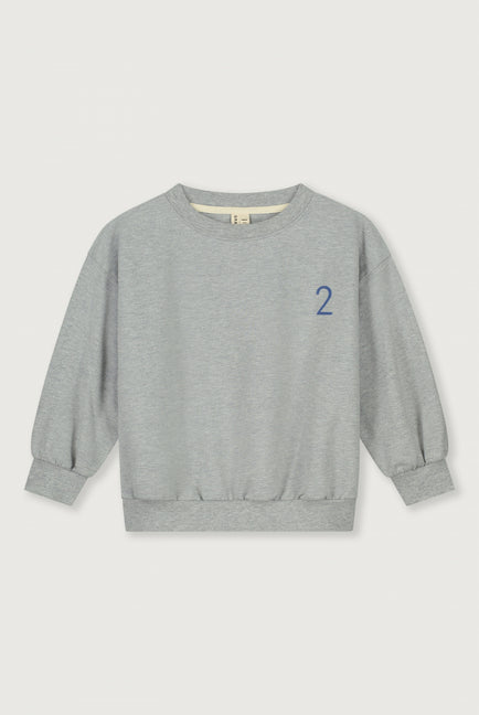 Birthday Sweater | Grey Melange - Blue Moon