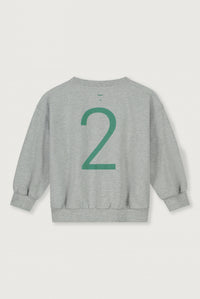 Birthday Sweater | Grey Melange - Bright Green