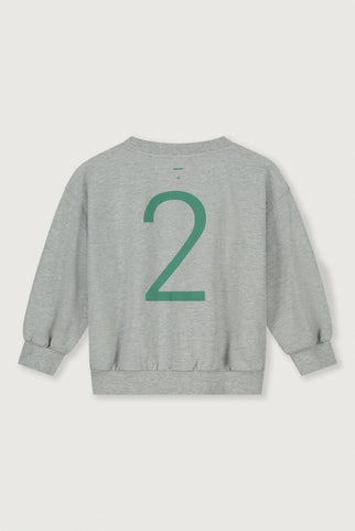 Birthday Sweater | Grey Melange - Bright Green