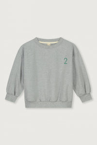 Birthday Sweater | Grey Melange - Bright Green