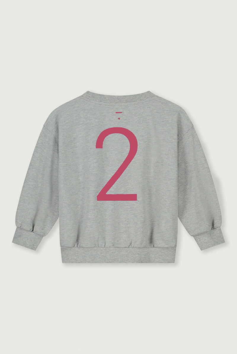 Birthday Sweater | Grey Melange - Cherry