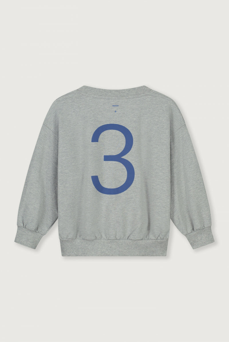 Birthday Sweater | Grey Melange - Blue Moon