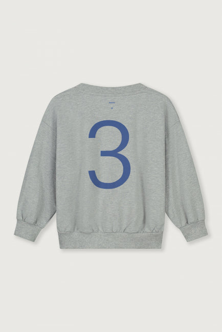 Birthday Sweater | Grey Melange - Blue Moon