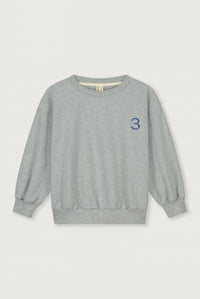 Birthday Sweater | Grey Melange - Blue Moon