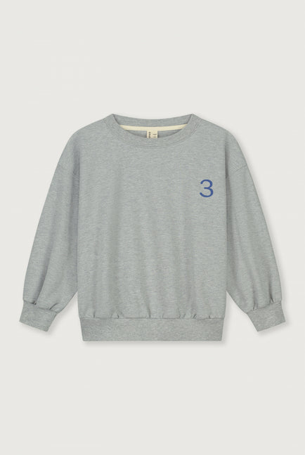 Birthday Sweater | Grey Melange - Blue Moon