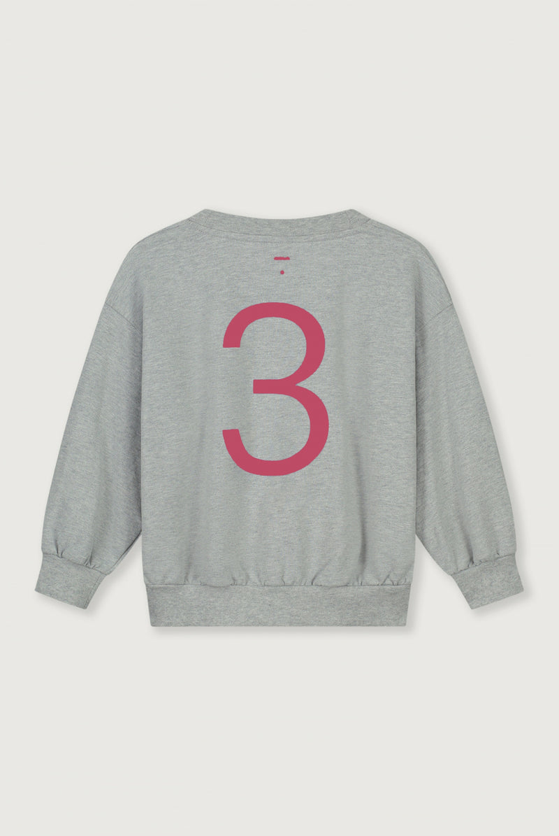 Birthday Sweater | Grey Melange - Cherry