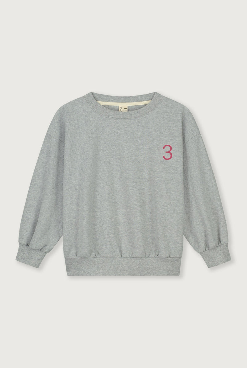 Birthday Sweater | Grey Melange - Cherry