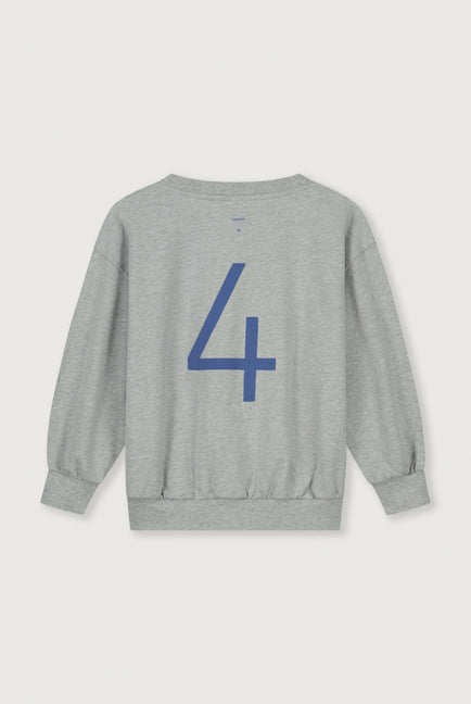 Birthday Sweater | Grey Melange - Blue Moon