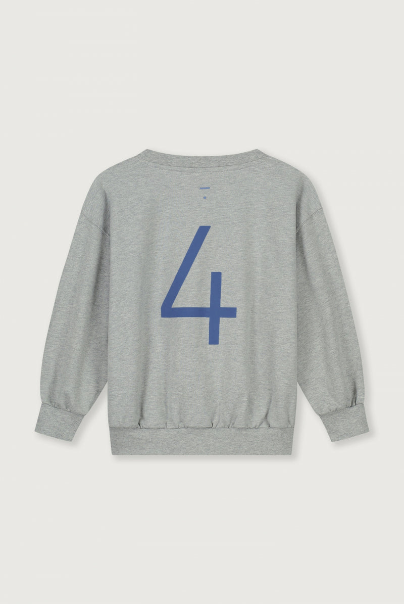 Birthday Sweater | Grey Melange - Blue Moon