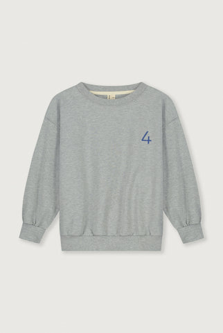 Birthday Sweater | Grey Melange - Blue Moon