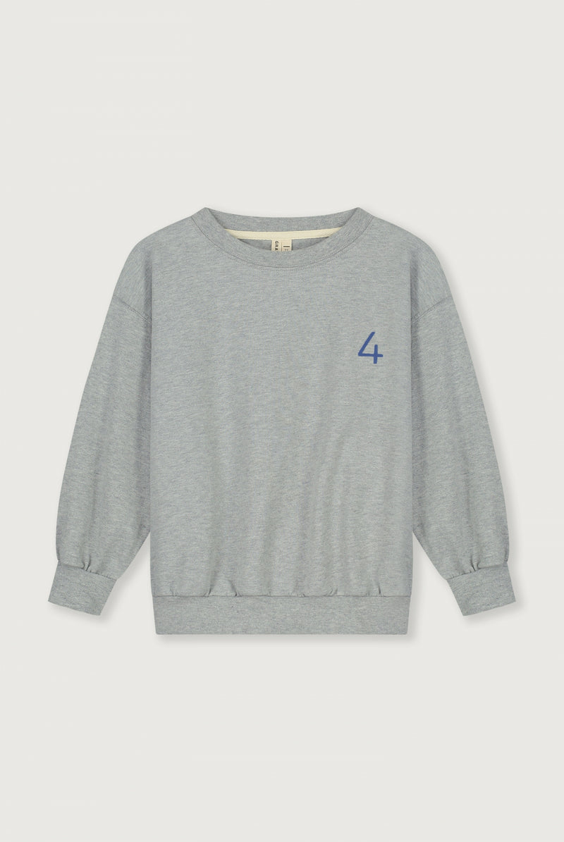 Birthday Sweater | Grey Melange - Blue Moon