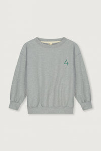 Birthday Sweater | Grey Melange - Bright Green