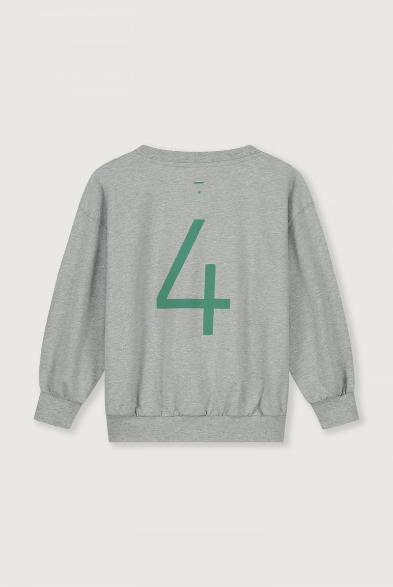 Birthday Sweater | Grey Melange - Bright Green