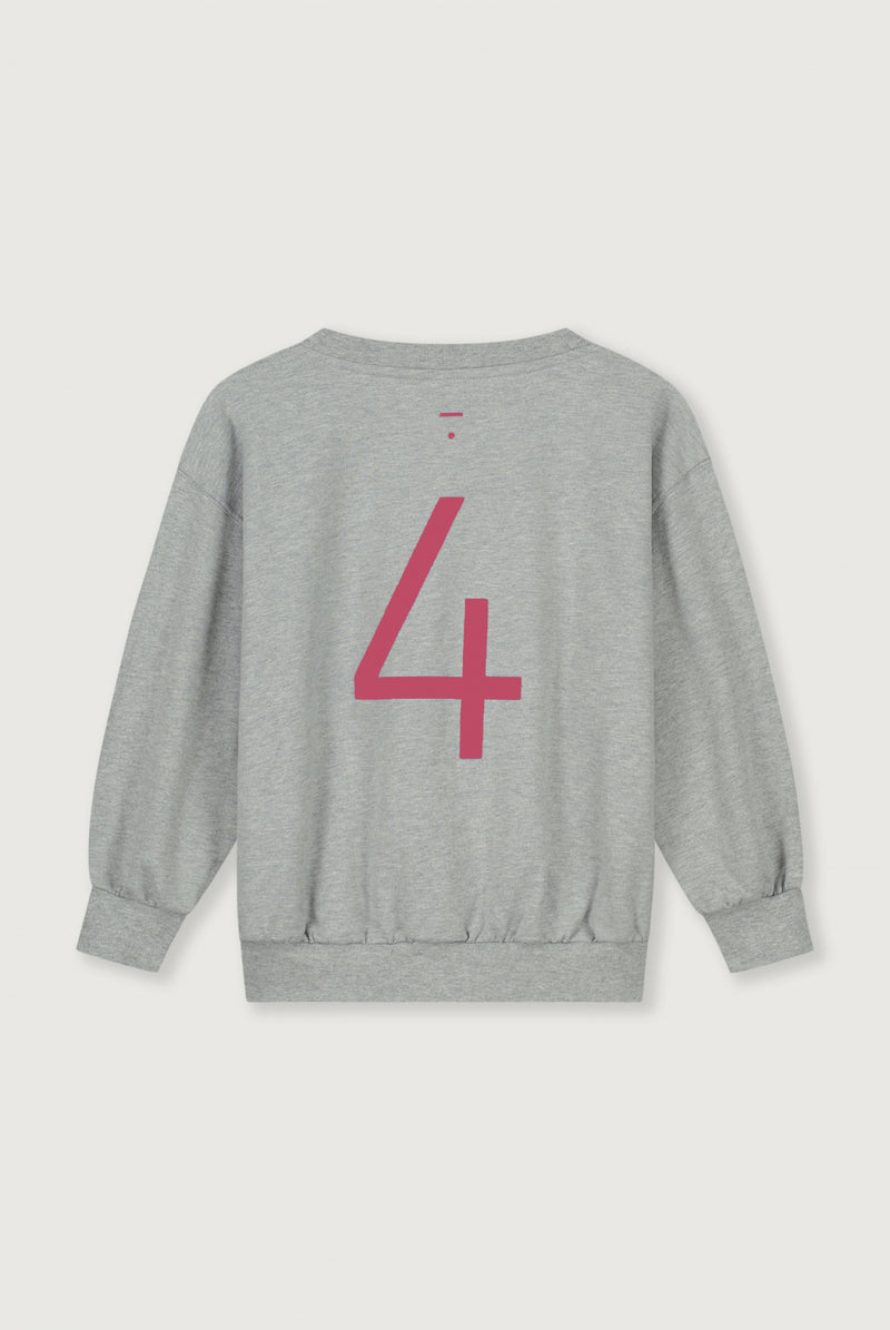 Birthday Sweater | Grey Melange - Cherry