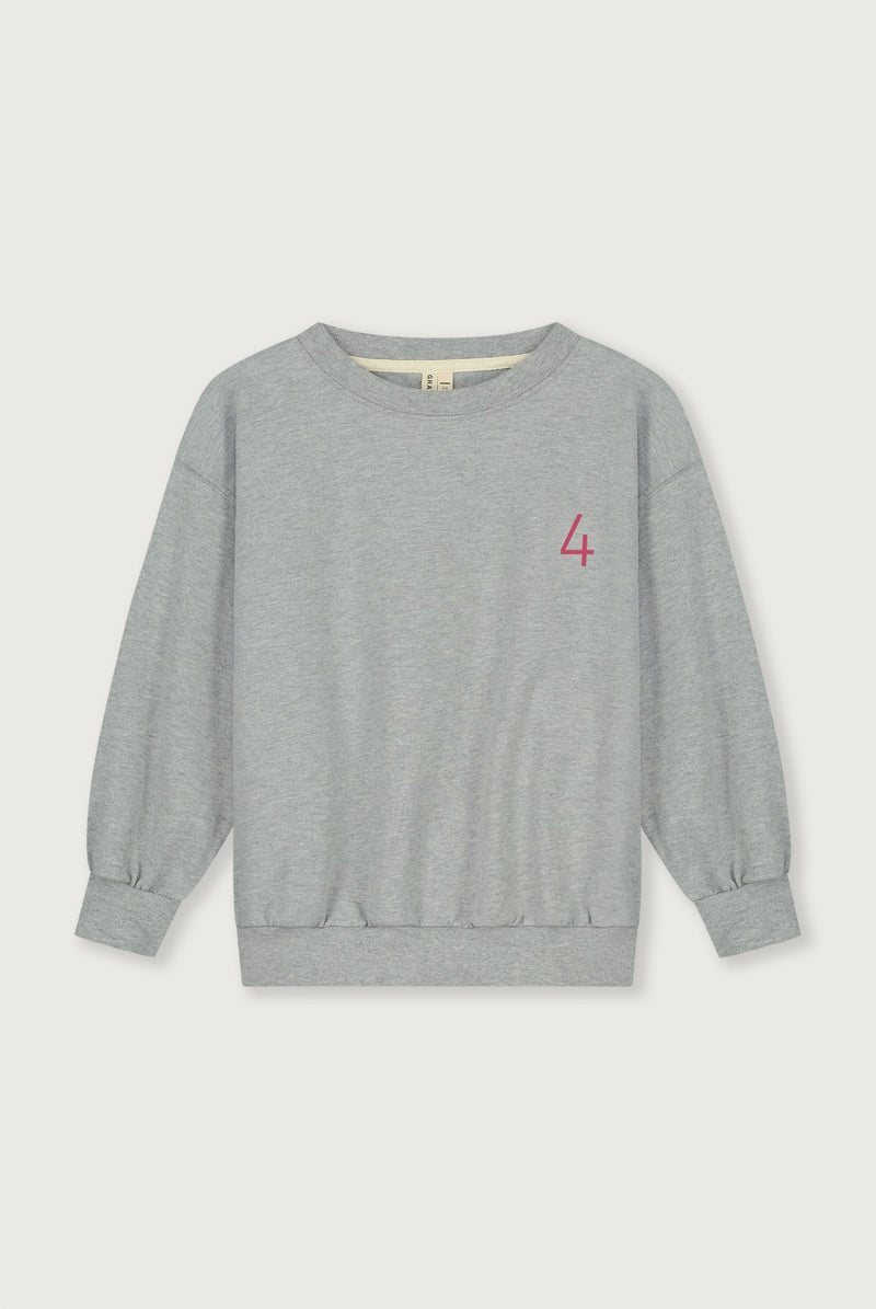 Birthday Sweater | Grey Melange - Cherry