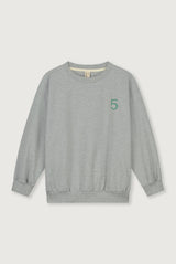 Birthday Sweater | Gray Melange - Bright Green