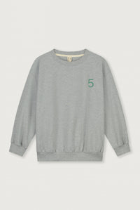 Birthday Sweater | Grey Melange - Bright Green