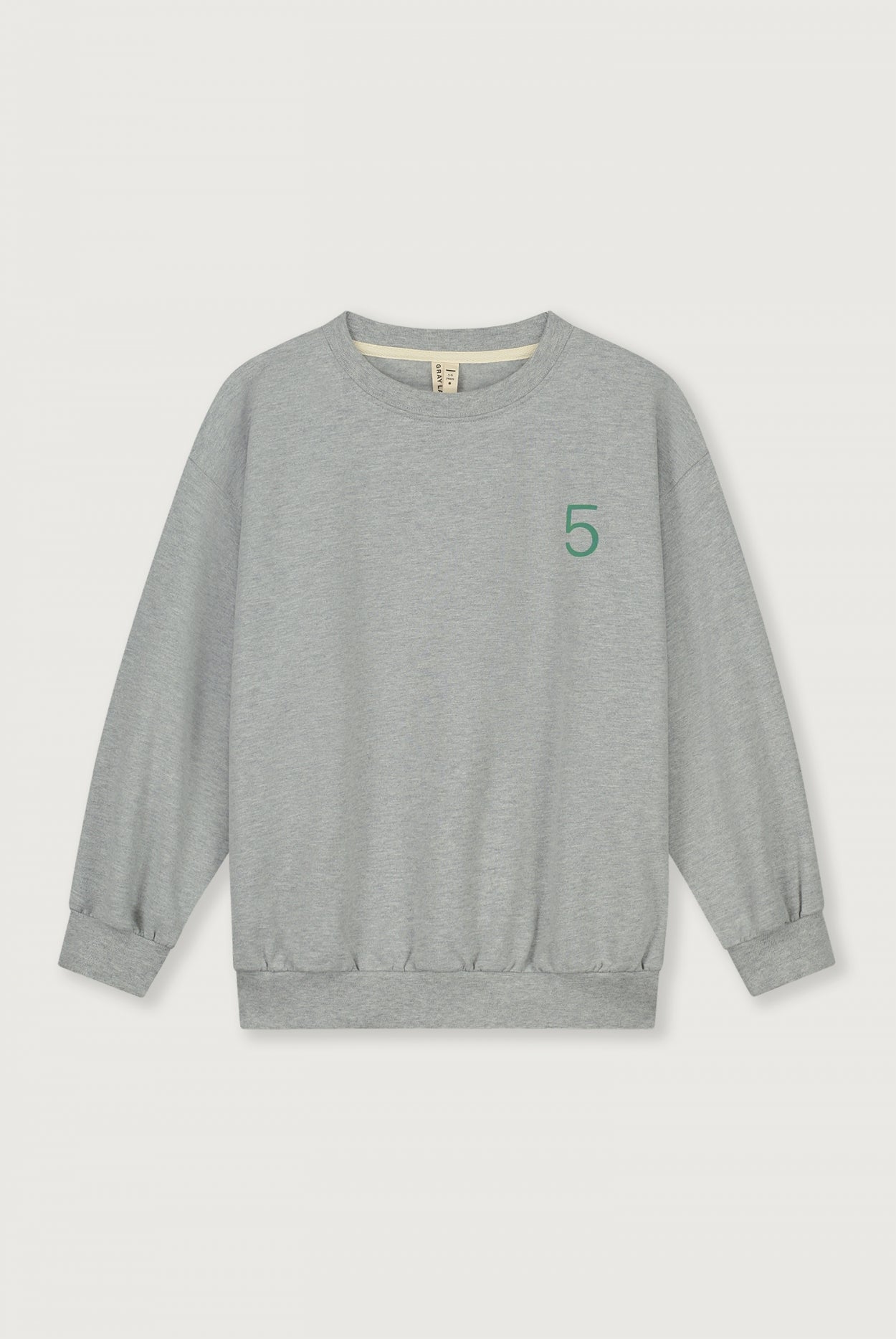 Birthday Sweater | Gray Melange - Bright Green