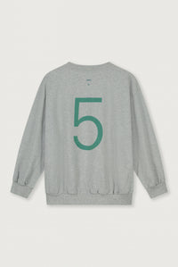 Birthday Sweater | Grey Melange - Bright Green