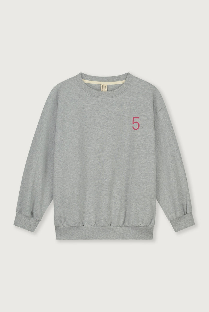 Birthday Sweater | Grey Melange - Cherry