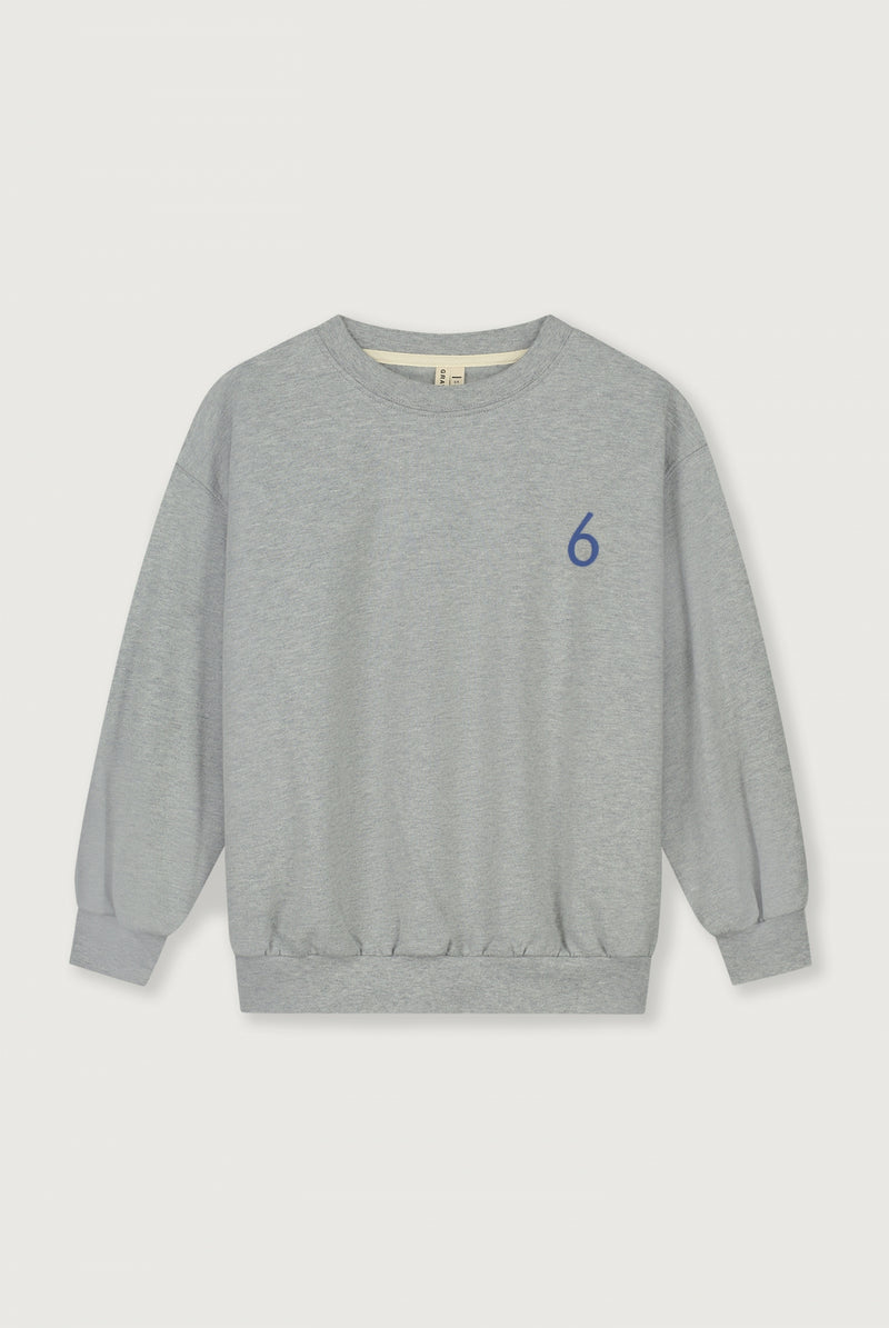 Birthday Sweater | Grey Melange - Blue Moon
