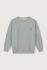 Birthday Sweater | Gray Melange - Bright Green